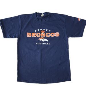 Vintage Lee Sports Blue NFL Denver Broncos T-Shirt Sz L